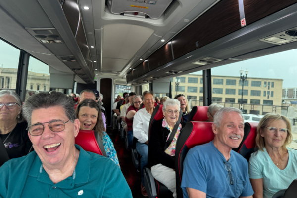 Guests on a River City History Tour