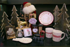 Christmas merchandise at the Museum Shop