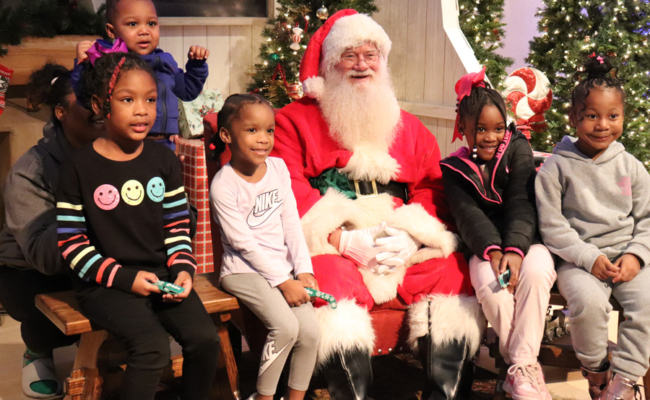 Santa with kids
