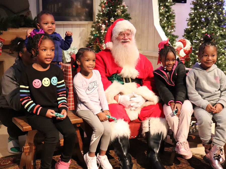 Santa with kids